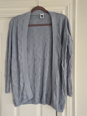 Missoni Light Gray Open-Front Knit Cardigan